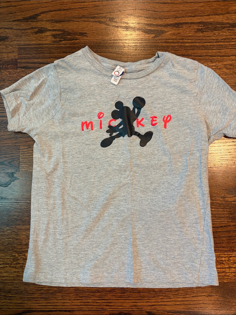 Kids Grey Short-Sleeve Mickey Basketball Graphic Tee